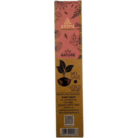 علبة بخور AROMA ناتشر العضوية الوردية - 12 علبة تحتوي على 8 أعواد سميكة
