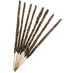 Pachet de 3 bețișoare parfumate organice Nag Champa și Salvie Albă AROMA Nature - 8 bețișoare, durată 1 oră
