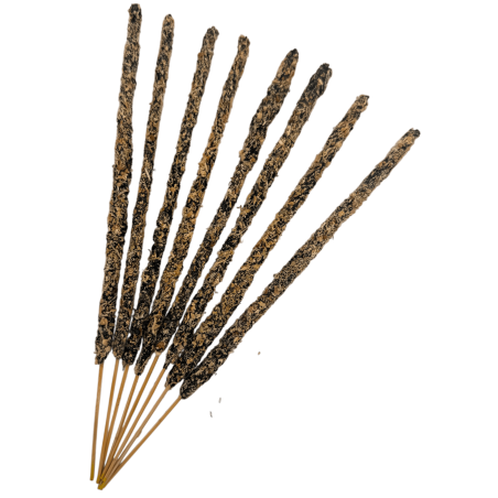 Pacote com 3 varetas de incenso orgânico Nag Champa e Sálvia Branca AROMA Nature - 8 varetas, duração de 1 hora