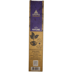 Confezione da 3 bastoncini di incenso biologico Nag Champa e Salvia Bianca AROMA Nature - 8 bastoncini, durata 1 ora