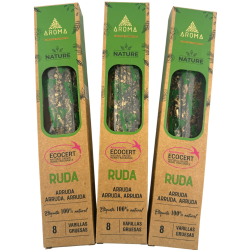 Pack 3x Encens Orgànic Ruda AROMA Nature - 8 varetes 1h durada