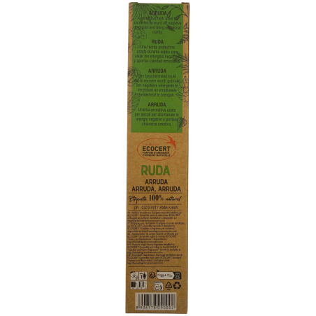 Pack 3x Incienso Orgánico Ruda AROMA Nature - 8 varillas 1h duración