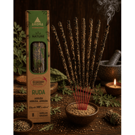 عبوة من 3 أعواد بخور السذاب العضوي AROMA ناتشر - 8 أعواد، مدة الرائحة ساعة واحدة