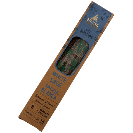 Incenso de Sálvia Branca Orgânica AROMA Nature White Sage - Caixa com 20g