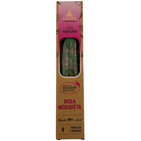 Tămâie organică cu măceșe AROMA Nature - 8 bețișoare, durată 1 oră