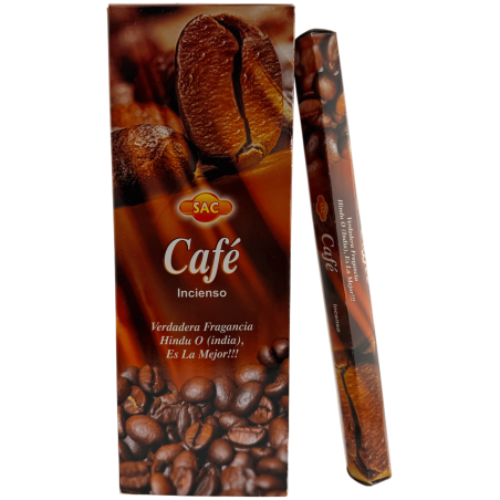 Tămâie SAC Cafe - Cutie cu 6 pachete hexagonale a câte 20 de bețișoare fiecare, 120 de bețișoare parfumate