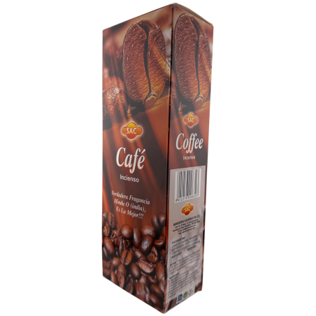 SAC Cafe Räucherstäbchen – Schachtel mit 6 sechseckigen Packungen à 20 Stäbchen, insgesamt 120 Räucherstäbchen