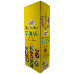 Incenso Hari Darshan para 7 dias - Caixa com 6 caixas de incenso hexagonais