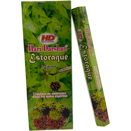 Encens Estoraque Hari Darshan - Caixa de 6 capsetes d'encens hexagonals