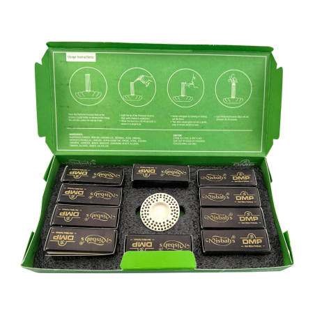 Encens Àrab Dhoop Sheikh's Jewel Misbah's DMP Perfumer Edition - 10 barretes Dhoop amb cremador