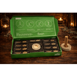 Encens arabe Dhoop Édition Parfumeur DMP de Sheikh's Jewel Misbah - 10 bâtonnets d'encens avec brûleur