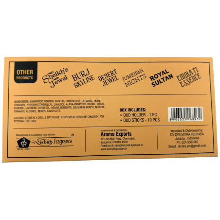 Dhoop Desert Jewel Arabisk Rökelse Misbahs DMP Perfumer Edition - 10 Dhoop-pinnar med brännare