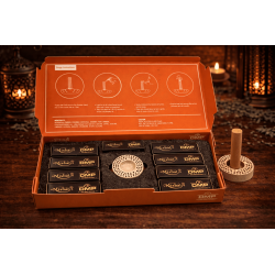 Incenso Dhoop Árabe Emirati Essence Misbah's DMP Perfumer Edition - 10 varetas de incenso com queimador