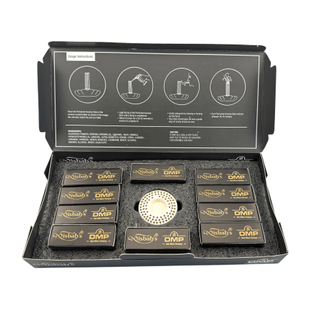 Burj Skyline Misbahs DMP Perfumer Edition Dhoop Arabisk Rökelse - 10 Dhoop-pinnar med Brännare