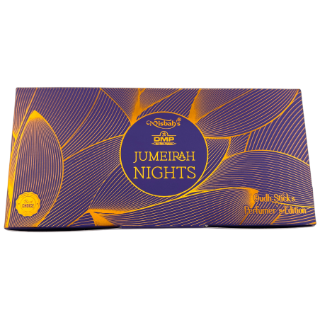 Incenso Dhoop arabo Jumeirah Nights Misbah's DMP Perfumer Edition - 10 bastoncini di Dhoop con bruciatore