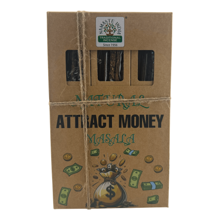 Natural Incense Box Attracts Money Namaste India Natural Masala Orkay - 12 boxes of organic incense 30gr.