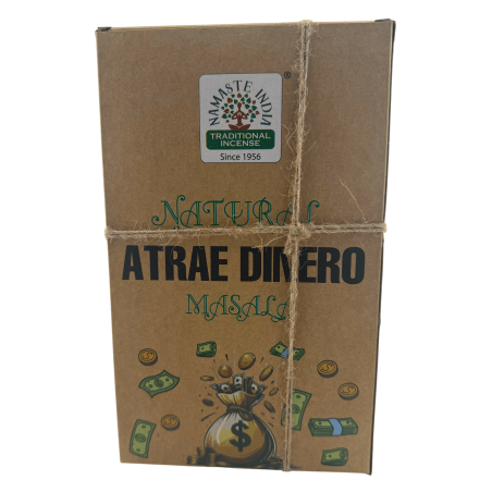 Boîte d'encens naturel qui attire l'argent Namaste India Natural Masala Orkay - 12 boîtes d'encens bio 30g.
