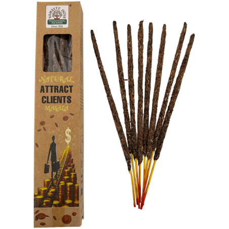 Incienso natural Atrae Clientes Namaste India Natural Masala Orkay - 1 cajetilla de incienso orgánico 30gr.