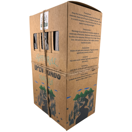Caixa Encens natural Obre Camins Namaste India Natural Masala Orkay - 12 paquets d'encens orgànic 30gr.