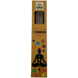 Natural Incense 7 Chakras Namaste India Natural Masala Orkay - 1 Schachtel Bio-Räucherstäbchen 30g.