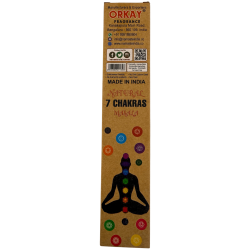 Naturalne kadzidło 7 czakr Namaste India Natural Masala Orkay - 1 opakowanie organicznego kadzidła 30 g.