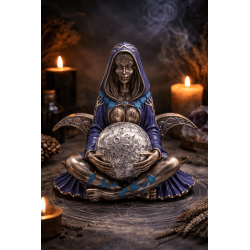 Figura Resina Gaia Diosa Madre Tierra Triple Luna - 20x10x15cm