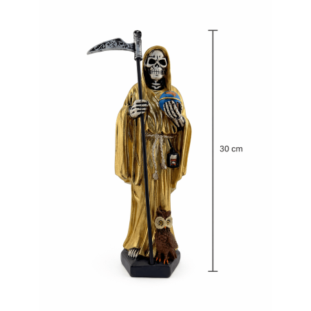 Heiliger Tod Harzfigur 30cm Gold