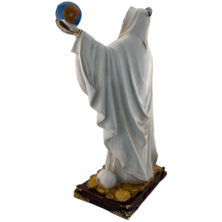 Figura Resina Santa Mort Blanca amb Bola 30cm