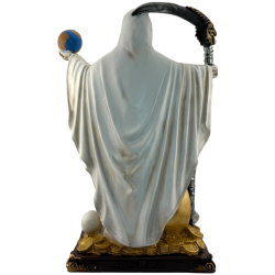 Figura Resina Santa Mort Blanca amb Bola 30cm