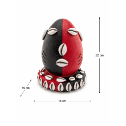 Głowa Eleggua z żywicy, figurka 22 cm