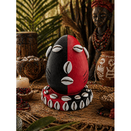 Eleggua Hoofd Harsbeeldje 22 cm