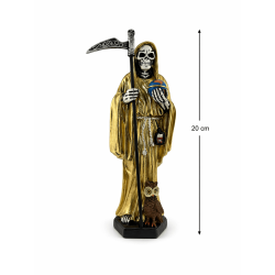 Figura Santa Muerte in resina 20 cm Dorata