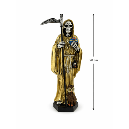 Figurka Santa Muerte z żywicy 20 cm, złota
