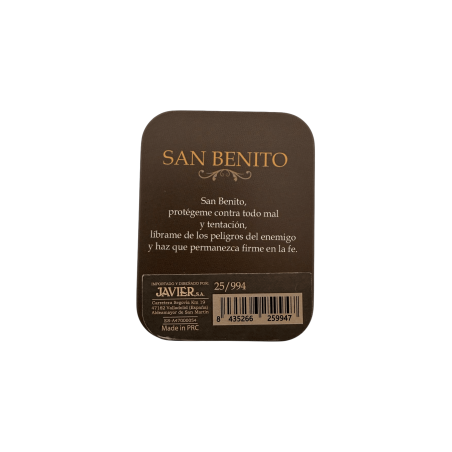Figurine de saint Benoît en résine, 5 cm, en boîte