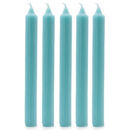 Velas a granel de color sólido - Aqua rústico - Paquete de 10  - 2