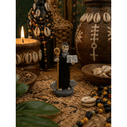 Saint Benedict Resin Figure 5cm in can