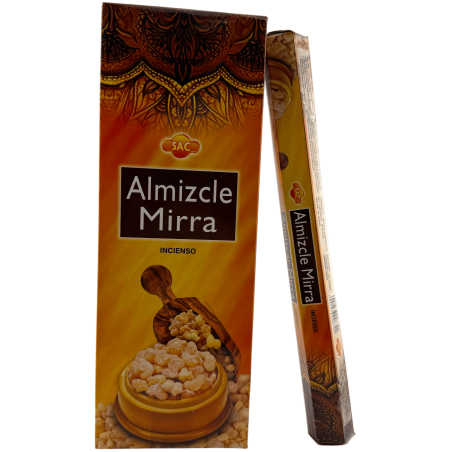 Encens SAC Almizcle Mirra - Caixa de 6 paquets hexagonals de 20 barretes 120 barretes d'encens