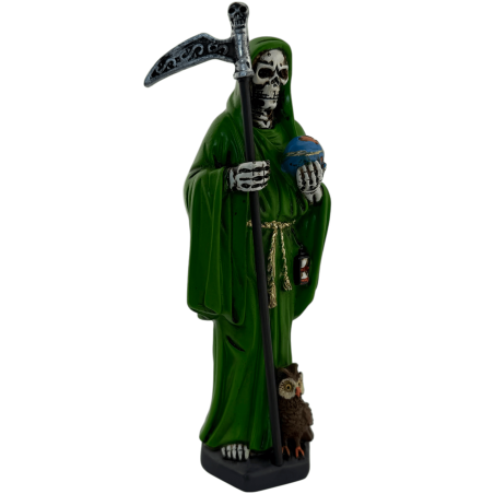 Harts Santa Muerte Figur 15cm Grön