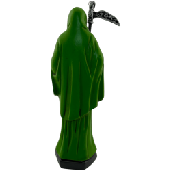 Figur Santa Muerte aus Kunstharz, 15 cm, Grün
