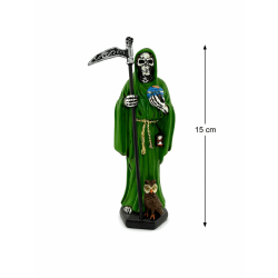 Figurină Santa Muerte din rășină 15cm Verde