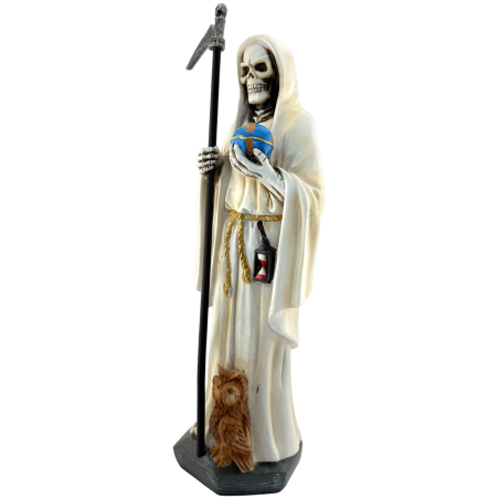 Figurina Santa Muerte din rasina alba 30cm