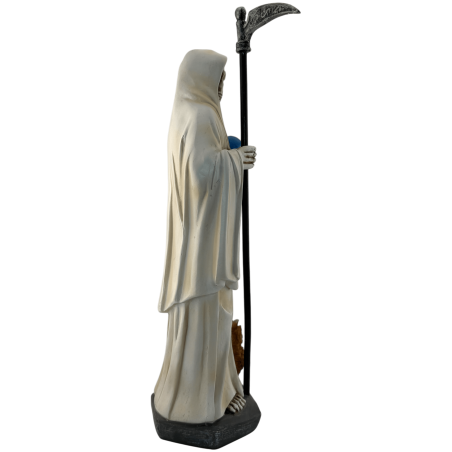 Figurine en résine Santa Muerte blanche 30 cm