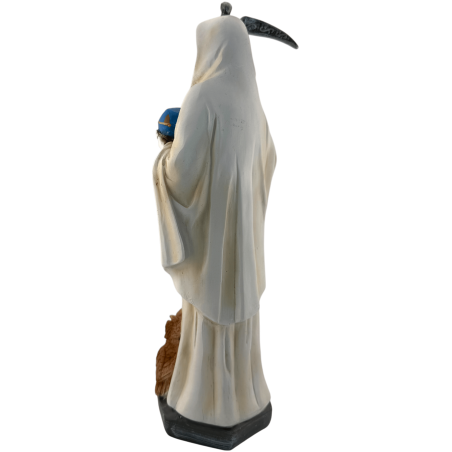 White Resin Santa Muerte Figure 30cm