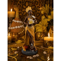Figura de Oshun em resina, 21 cm