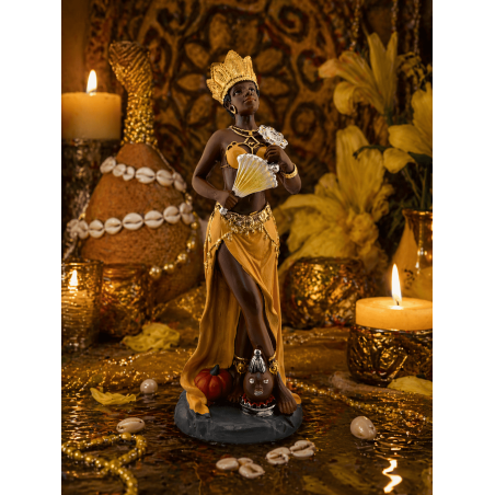 Statuetta in resina di Oshun, 21 cm