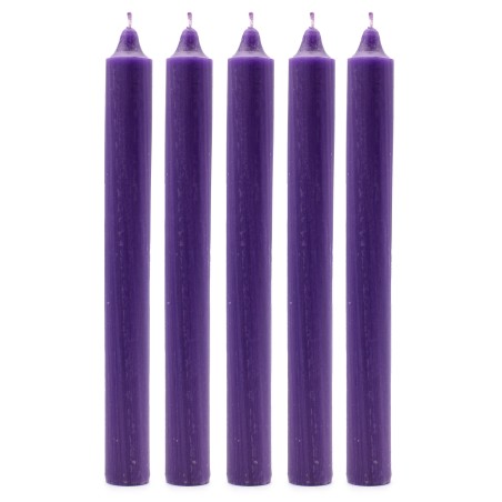 Velas a Granel de Color Sólido - Morado Rústico - Paquete de 10  - 2