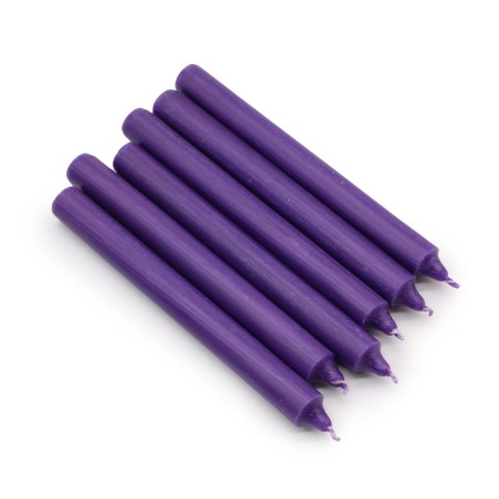 Velas a Granel de Color Sólido - Morado Rústico - Paquete de 10  - 3