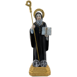 Harzfigur des Heiligen Benedikt 16 cm