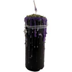 Świeca Talizman Węzeł Czarownicy - Ezoteryczna świeca ze specjalnym amuletem 14x6 cm - Zjednoczenie, Ochrona i Siła Duchowa