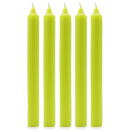 Velas a granel de color sólido - Verde lima rústico - Paquete de 10  - 2